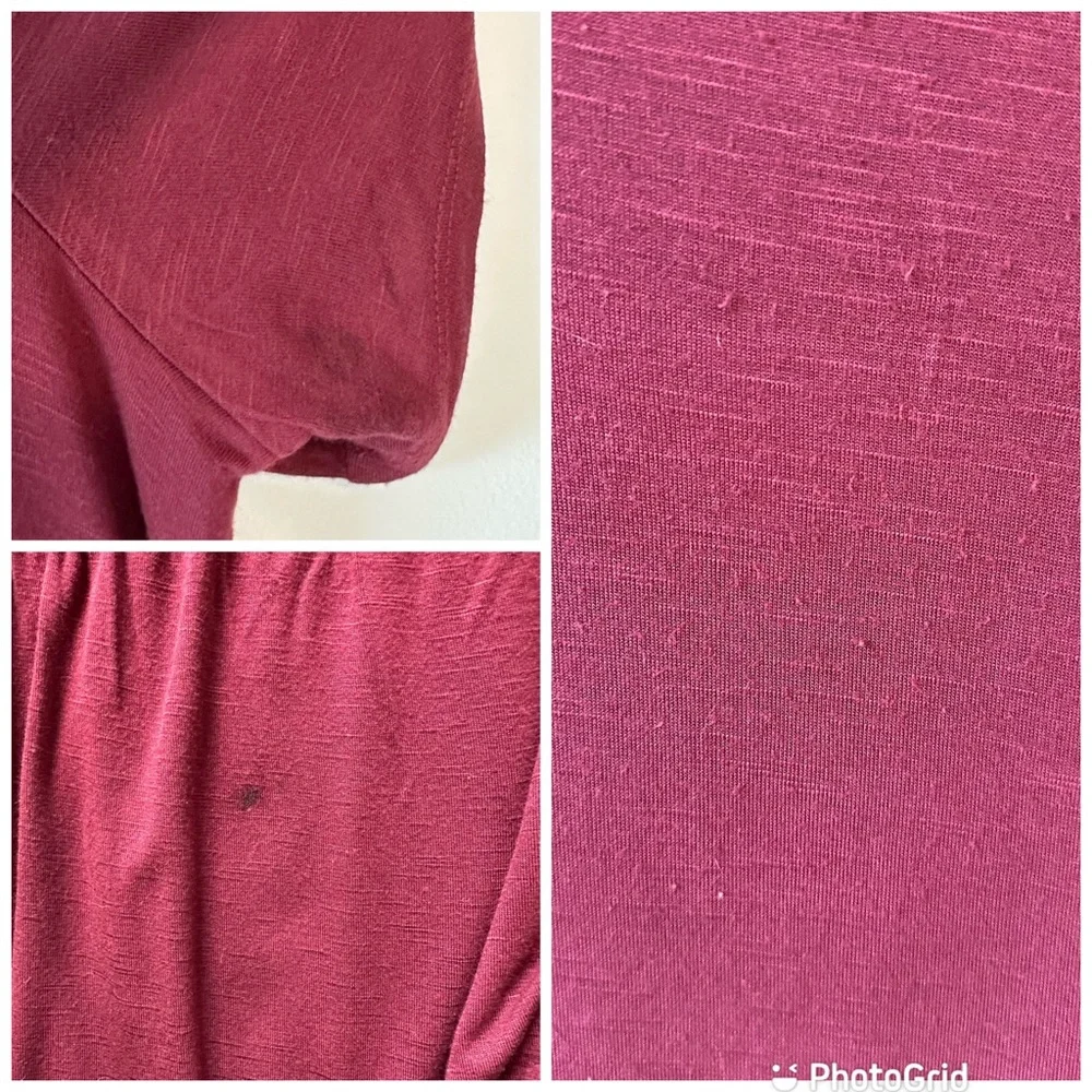 Lane Bryant Women’s Wine Burgundy Knit Flounce Maxi Dress, size 18/20 - Picture 14 of 16